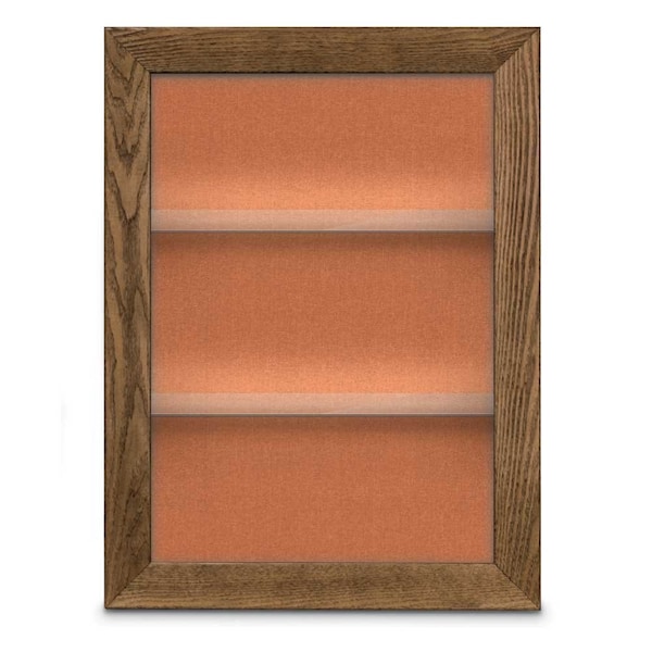 Outdoor Enclosed Combo Board, 42"x32", Black Frame/Blue & Surf